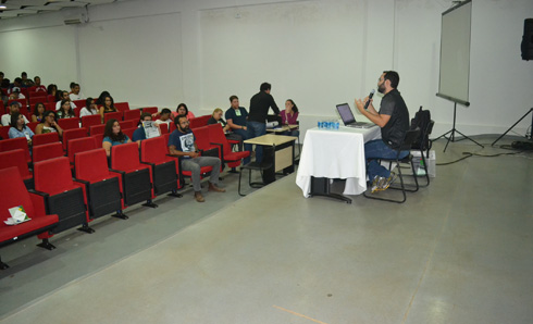 Ramon Marcelino durante palestra